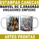 Sublimação Canecas Heróis Vingadores Marvel Dc Simpsons