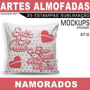 Namorados Estampas Almofadas Kit 02 Sublimação