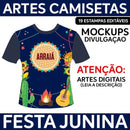 Festa Junina Camisetas Sublimação Total Artes Editáveis