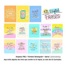 Estampas Frases Coloridas Motivacionais Sublimação Mockups