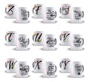 26 Artes Para Caneca Alfabeto Floral 2021 Editável Em Cdr