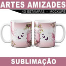 Estampas Amizade Amigos Sublimação Canecas 40jul Corel