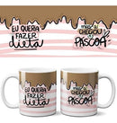 Estampas Frases Coloridas Sublimação Canecas Páscoa Mockups