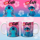 Estampas Canecas Com Café Sem Café Editáveis Mockups