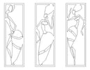 Arquivo Dxf Cdr 3 Quadros Garotas Africanas Cnc Laser