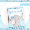 Encadernação Baby Elefantinha Azul - Arquivo Digital