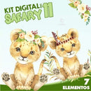 Kit Digital África Safari Aquarela 11