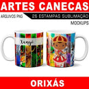 Estampas Canecas Sublimação Orixás Kit 2 Png Mockups