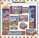 Etiqueta Escolar Skate - Arquivo Digital
