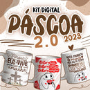 Pack De Artes Para Canecas Pascoa Flork 2.0 Arquivos Png
