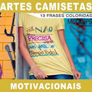 Pacote Artes Camisetas Frases Motivacionais Png Sublimação