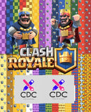 Kit Digital Papel Scrapbook Clash Royale + Elementos