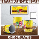 Artes Tema Chocolates Sublimação Canecas Páscoa