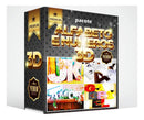 Pacote Letras, Sinais, Números E Acentos Quadrados 3d