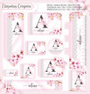 Arquivo Etiqueta Escolar Floral 6 Studio, Pdf, Png E Dxf