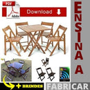 Como Fazer Mesa E Cadeira De Madeira Dobrável +3 Brindes Pd