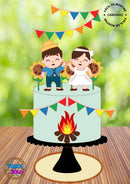 Arquivo De Corte Topo De Bolo Casamento Junino