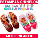 Estampas Dia Das Crianças Chinelos Sublimação Infantil