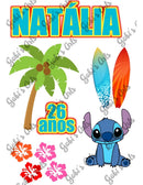 Arquivo Digital Tema Stitch (para Topo De Bolo)