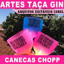Estampas Taça Gin Copo Chopp Editáveis Canecas Sublimação