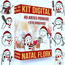 Pack Com 40 Artes Para Canecas Flork Natal + 270 Arquivos