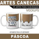 Pacote Artes Estampas Canecas Páscoa Frases Coloridas Png
