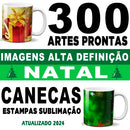 Artes Prontas Natal 300 Estampas Jpg Canecas Sublimação