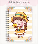 Caderno Cute Menina 9 - Arquivo Digital