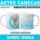 Estampas Canecas Madrinha Padrinho Editáveis Mockups Dinda
