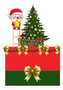 Arquivo Digital Topo De Bolo Papai Noel Na Escada