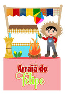 749 - Arquivo Digital Topo De Bolo Arraiá Menino Camadinhas