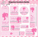 Etiqueta Escolar Barbie Menina - Arquivo Digital