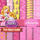 Kit Digital Scrapbook Princesa Aurora