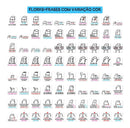 Pacote Vetores Flork Para Impressão Sublimação Arte Digital