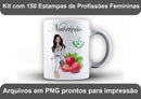 150 Artes Estampas Profissões Femininas Png Para Camisas