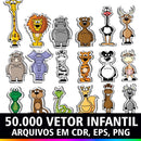 Kit Sublimação Vetores Desenho Infantil Alta Qualidade