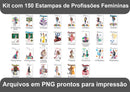 150 Artes Estampas Profissões Femininas Png Para Camisas