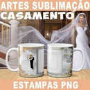 Artes Canecas Casamento Sublimação