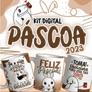Pacote Artes Caneca Páscoa Flork 26 Elementos Arquivos Jpg