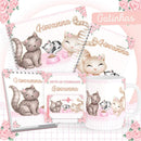 Arquivo Digital Caderneta Vacinação Livro Bebe Gatinhas