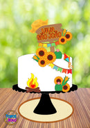 Arquivo De Corte Topo De Bolo Festa Junina- Girassol