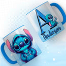 Pacote Artes Alfabeto Stitch Sublimação Canecas Mockups