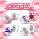 Pack De Artes De Dia Das Mães Para Sublimação De Canecas