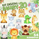 Kit Digital África Safari Aquarela 20