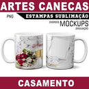 Pacote Artes Estampas Noivo Noiva Png Canecas Casamento