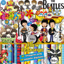 Kit Cliparts Png Fondos Papeles Digital Musica The Beatles