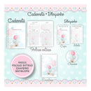 Arquivo Digital Capa Caderneta De Vacina Elefante Menina Rar