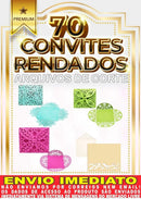70 Convites Rendados Casamento Batizado Arquivos De Corte