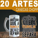 Pacote 20 Artes Canecas Chopp Cerveja Sublimação Mockups