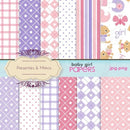 Kit Digital Papel Scrapbook - Baby Girl